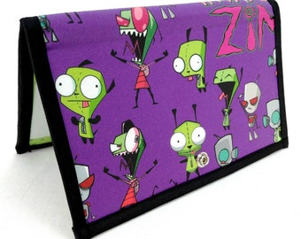 Knitting Crochet Pattern Holder - Pattern Wallet Chart Keeper - Invader Zim