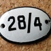Small Vintage Enamel number 28 April , Locker, Birthday , Box