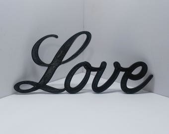 Love Cursive Script Word Art Wall Hanging Sign Plaque Home Decor Typography Love Cursive Script Word Art Wall Hanging Sign Plaque Home Decor Typography