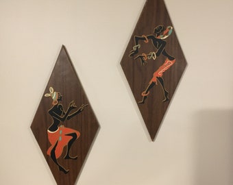 Vintage 1950-60's Mid-Century Turner Wall Accessory - Dancing Women - A873