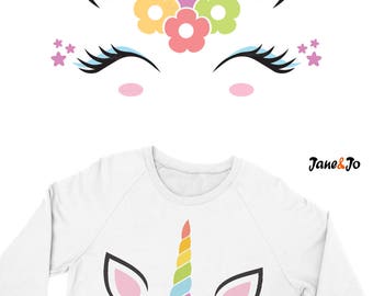 Unicorn face svg | E