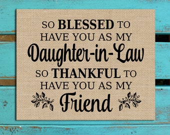 Daughter-in-Law gift, Daughter in law gift, Gift for Daughter in law, Personalized gift, Personalized print, Daughter in law birthday