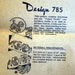 Embroidery Transfer Sheet French Poodle Design 785 Vintage Paper Original NOT a PDF