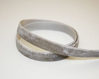 13 mm, 1 m gray velvet Ribbon