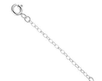 925 Sterling Silver 1mm Flat Cable Chain Extender 1" to 7"