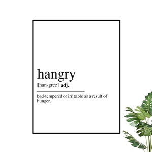 Hangry print | Etsy