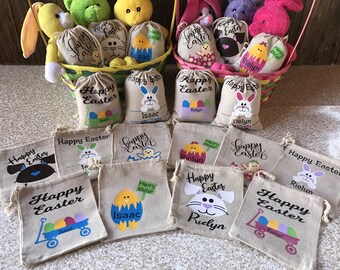 Personalized Easter Sacks, Personalized Easter Basket, Easter Sack, Easter Basket, Easter Treat Sack, Easter Treat Bag, Easter Bag