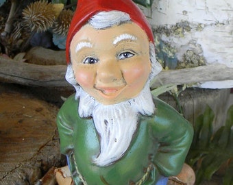 Vintage style Garden Gnome .Handmade ..
