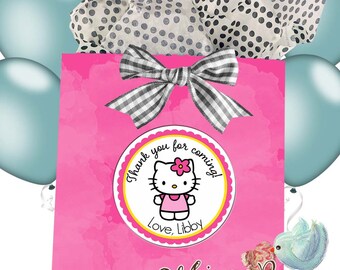 Personalized Hello Kitty Stickers, Hello Kitty Party