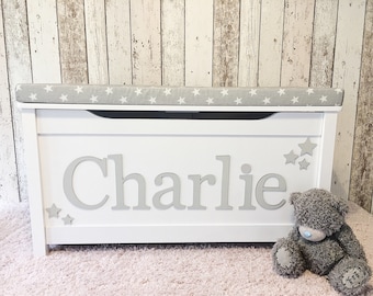 Personalised toy box with cushion larger size