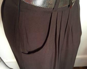 1990's steel gray jumpsuit with quirky back detail!!!
