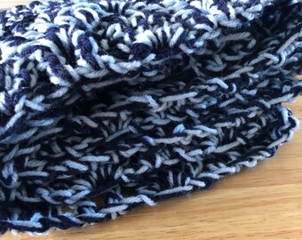 Navy and light Blue Scarf