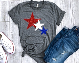 womens fourth July shirt, fourth of july shirt, 4th of july shirt, 4th of july tee, glitter 4th tee, patriotic shirt, memorial day shirt