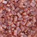 Matte Trans Dark Topaz AB Miyuki Matte Half Tila Bead HTL-134FR Japanese 2-Hole Square - 10 grams