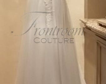 Morgan- Lace A-Line Tulle Gown Sweep Train