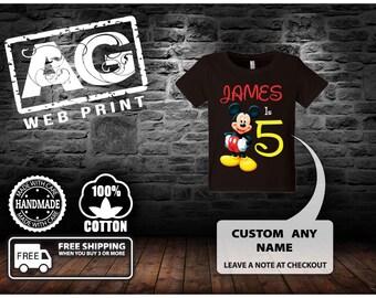 Mickey Mouse Birthday Shirt.