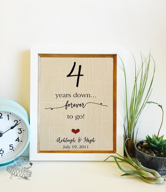 4 Year Anniversary Gift Linen Anniversary 4th Anniversary