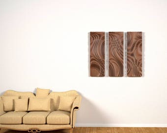 Wood wall art, home decor, bas-relief sculpture, woodcarving "Abstract flow"