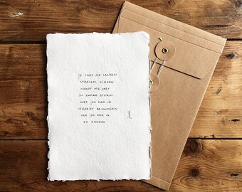 So huge | Poem on cotton paper