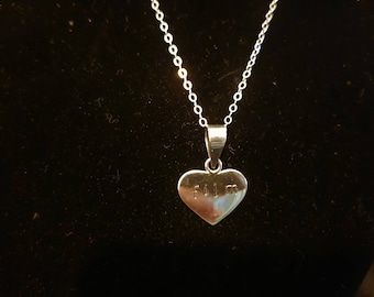 Love Film Stamped Sterling Silver Necklace
