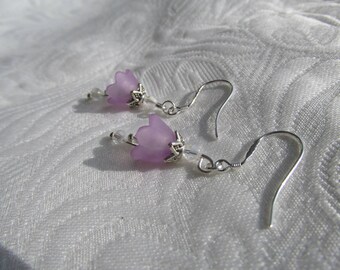 Spring flower earrings lilac