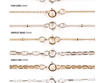 Sterling Silver & 14k Gold Fill Chains