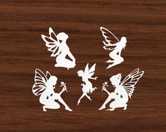 Cardstock Fairy Silhouette Shapes