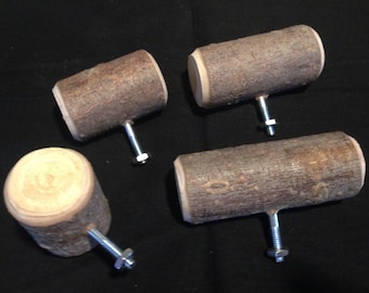 4 Rustic Twig Drawer Pulls. free shipping