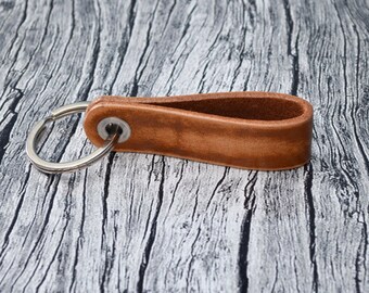 Genuine Leather Key Fob // Keychain Wristlet - Leather Keychain - Leather Key Holder - Mens Keychain - Leather Key Ring - Leather Key Chain