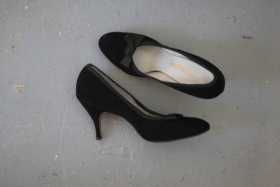 8/"doll shoes black high top