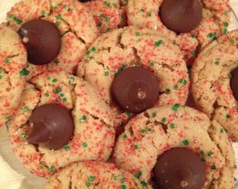Homemade-Chocolate Peanut Butter Kiss Cookies-Peanut Butter Cookie