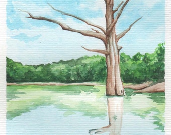 Reflection | 4x6 Original Watercolor