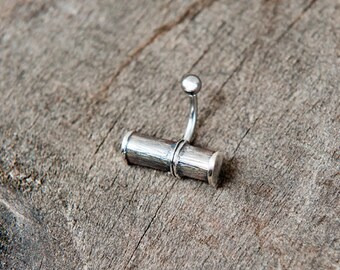 Bijou nombril Bamboo / argent sterling / acier 316 lvm / plante / 925 / nature / arbre