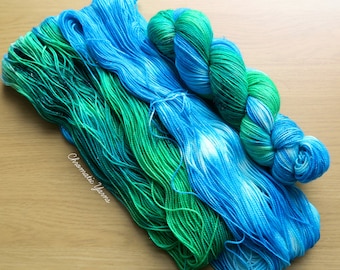 Merfolk Merino / Nylon / Stellina Sparkle Sock Yarn - Indie Dyed Yarn - Crochet - Knitting - Handdyed Yarn
