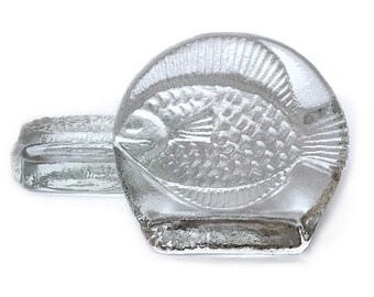Blenko Glass Bookends Fish Joel Myers Mid Century Pair