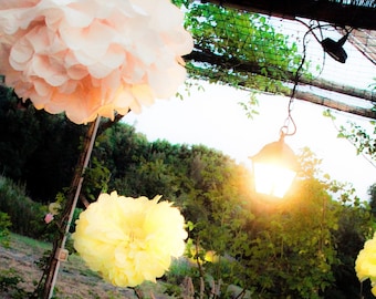 3 Paper Pom Poms, Choose Your Colors