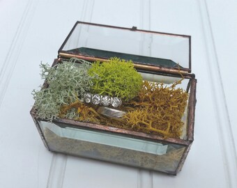 Glass Treasure Box - Rectangle Ring Box