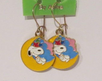 Vintage Snoopy Dangle Earrings by Aviva