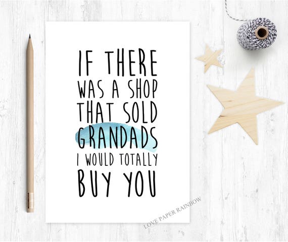 grandad card, you're going to be a grandad, funny grandad card, thanks grandad, grandad quote, best grandad, grandad birthday card