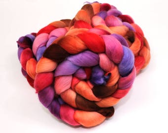 Superfine Merino Wool Roving (Combed Top) - Hand Dyed Roving for Spinning or Felting