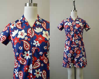 1960s Miss Smith Paisley Scooter Dress