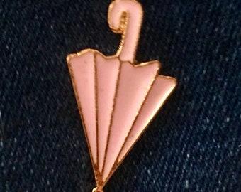 Pink Umbrella enamel pin badge