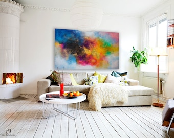 XXLarge abstract painting by Alex Senchenko / painting on canvas / large wall art / Contemporary ART / painting original / LOOKS GREAT !