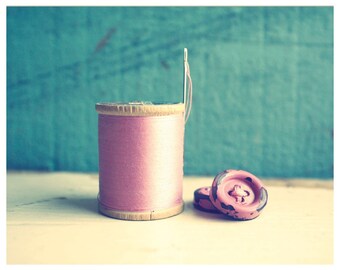 SALE Vintage Pink Notions - Fine Art Photograph