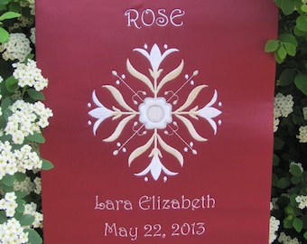 Communion Banner Embroidered CUSTOM to your requirements Personalized Name Date etc