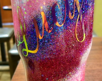 Custom Glitter tumbler made to order