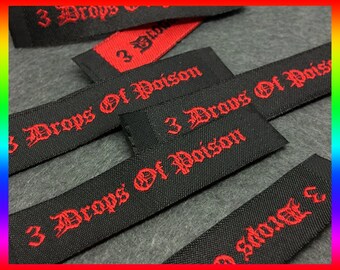 1200 Woven Labels - YOUR OWN ARTWORK - Up to 8 Colors