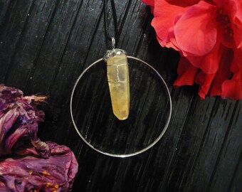 Necklace •Sand&Silver• citrine crystal