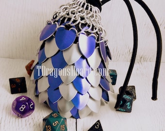 Ready to Ship - Scalemaille Bag - Purple & Frost Scales