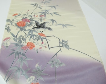Kimono Fabric/Japanese Silk Kimono Bolt Fabric/Flower And Bird